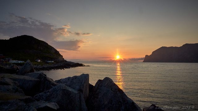 Midnattssol Mefjord, Senja