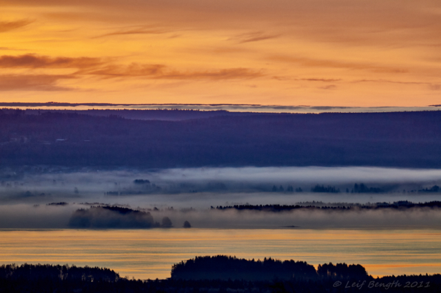 Vy över Orsasjön och ner mot Rättvik