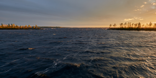 Vid en liten fiskehamn strax norr om Uleåborg, Finland