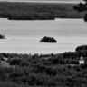 Vy från Näsberg - svartvitt