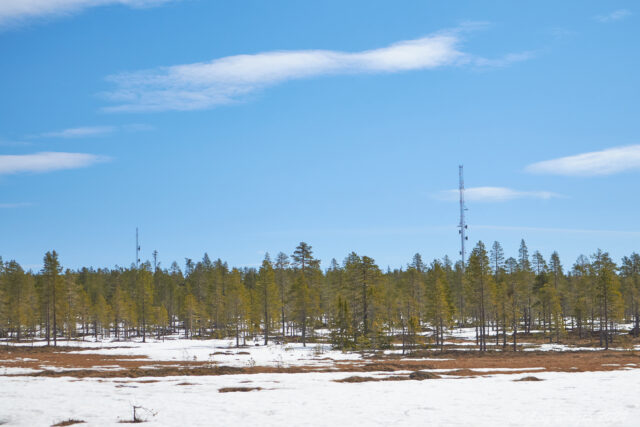 En ny mindre mast på N Oradtjärnberget